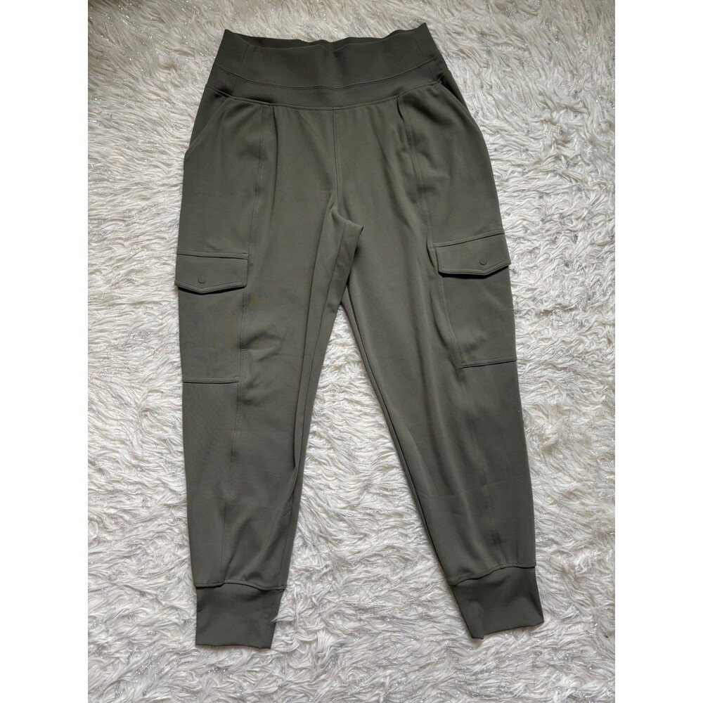ATHLETA Venice Women’s High Rise Cargo Jogger Moss Green M Athleisure Active